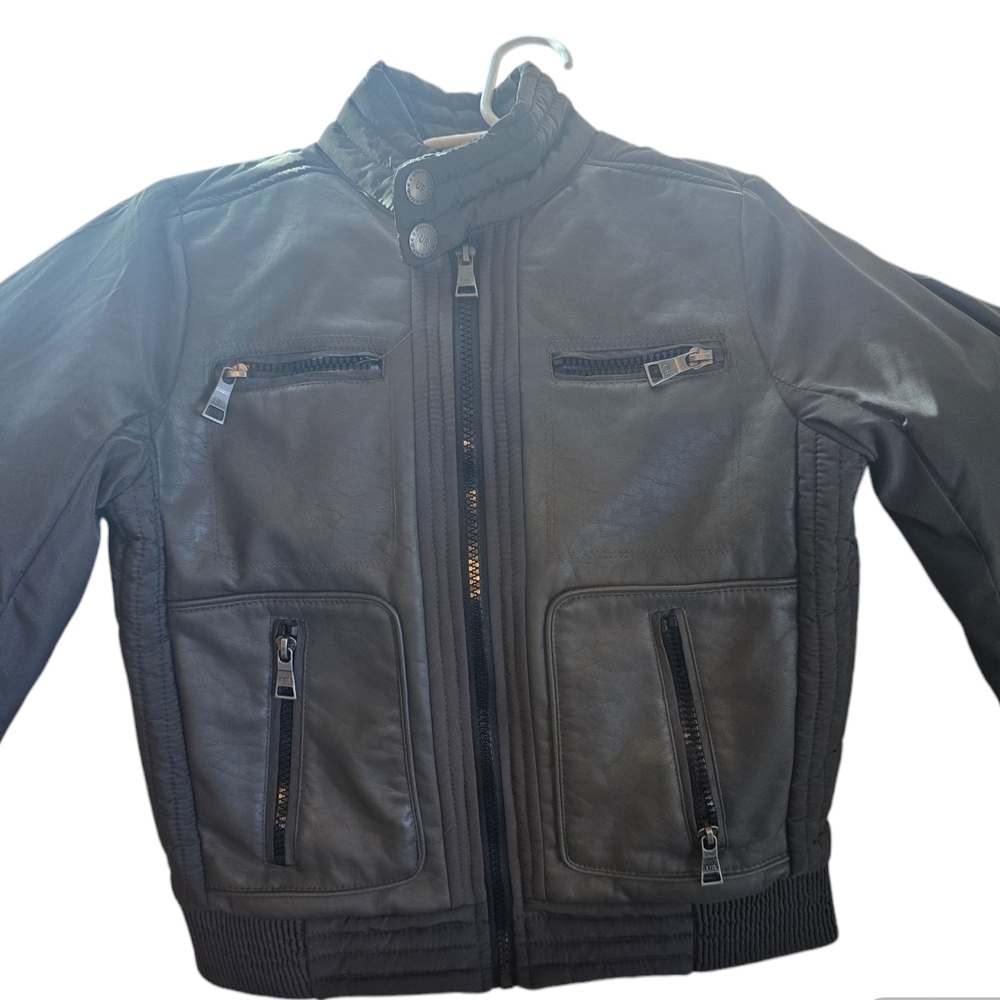 Kids Black Leather Jacket